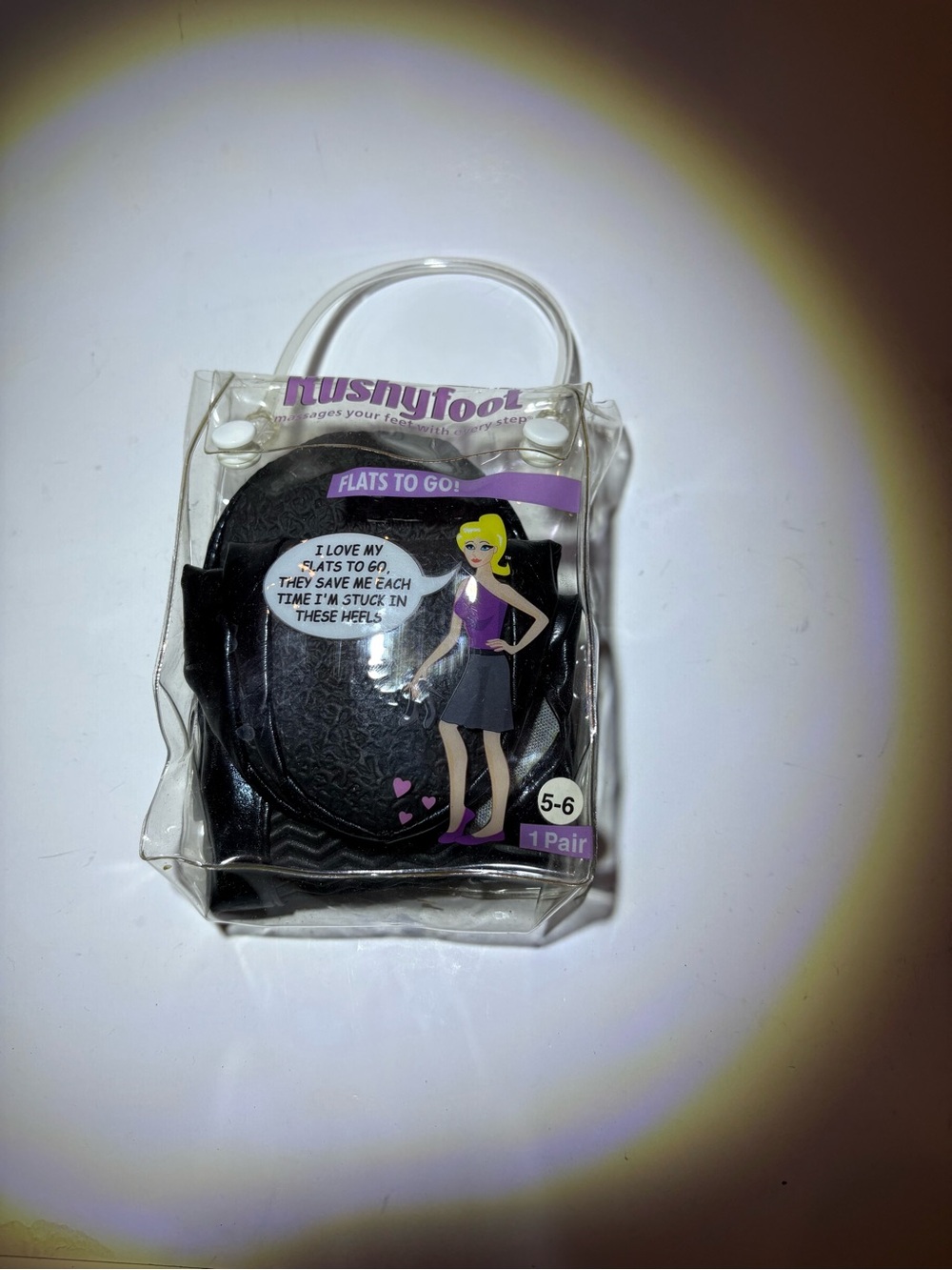 Women’s Black Foldable Flats - Size 5-6